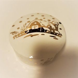 Studio Nova Golden Winter Porcelain Trinket Box